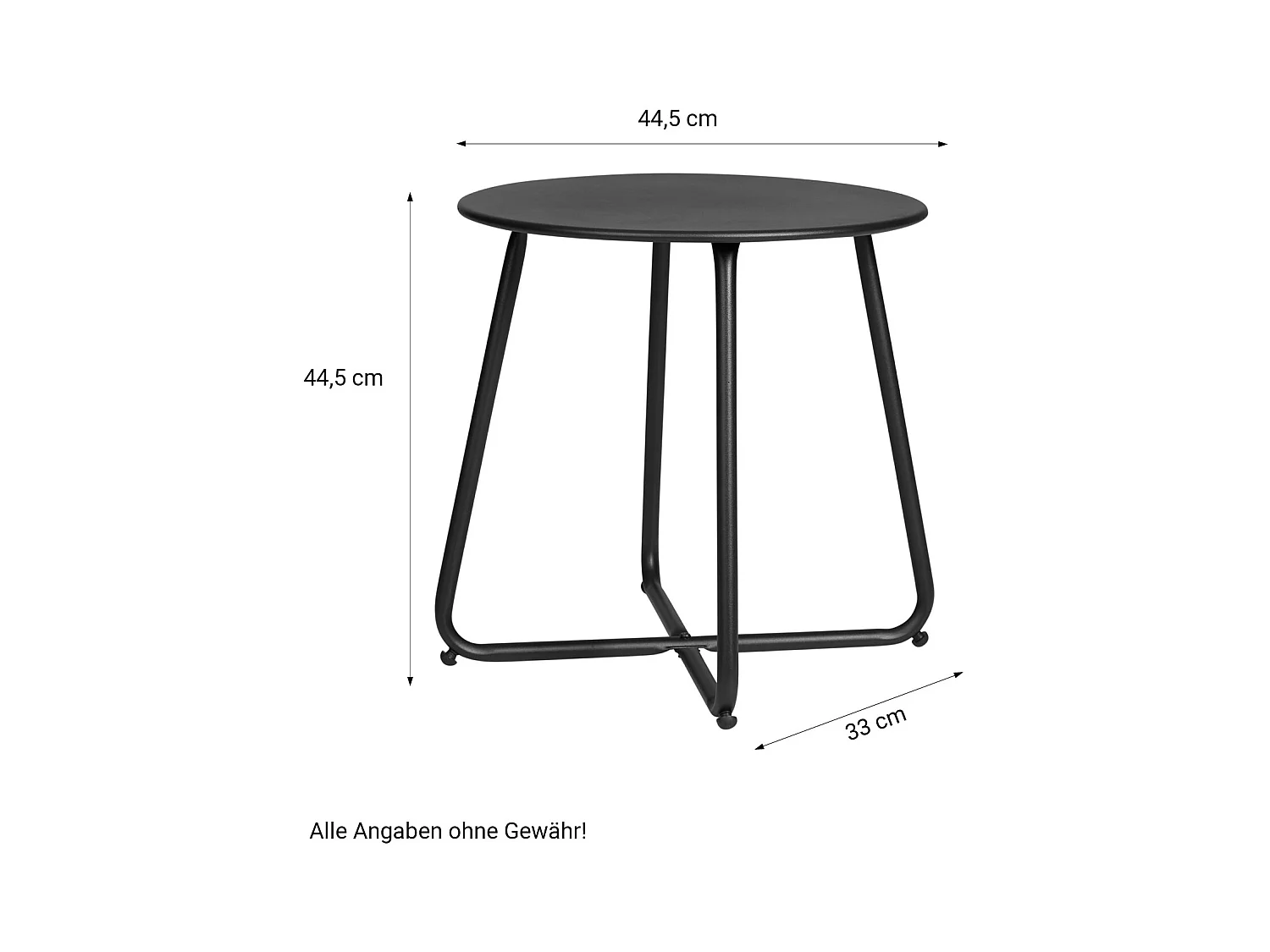 Ensemble de meubles de jardin 55x74.5x54 cm Noir