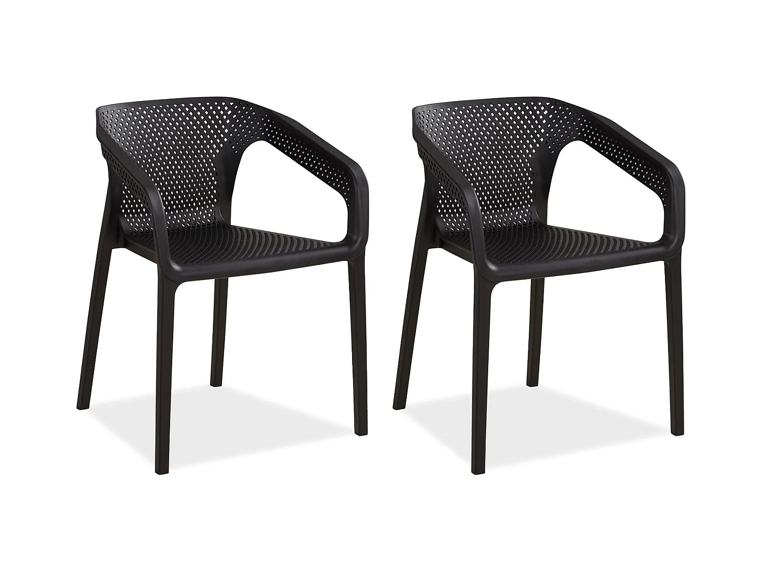 Ensemble de meubles de jardin 55x74.5x54 cm Noir