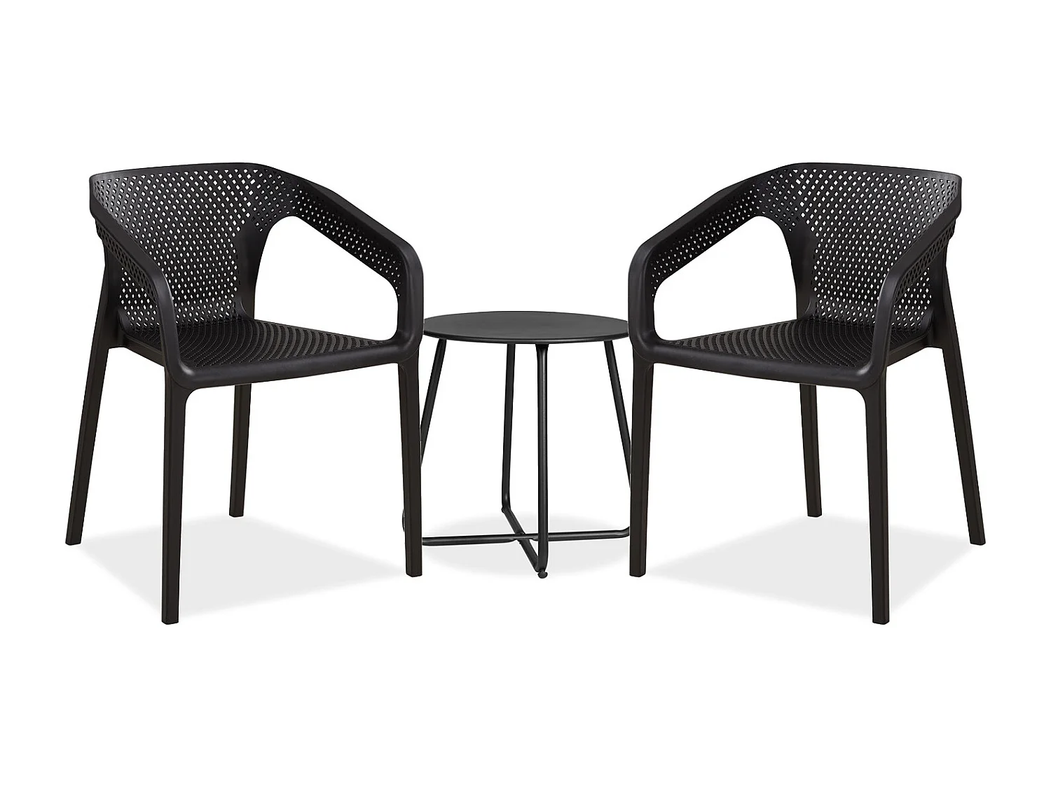 Gartenmöbel-Set 55x74,5x54 cm Schwarz