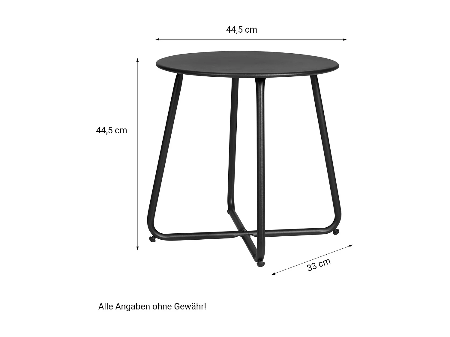 Gartenmöbel-Set 55x74,5x54 cm Schwarz