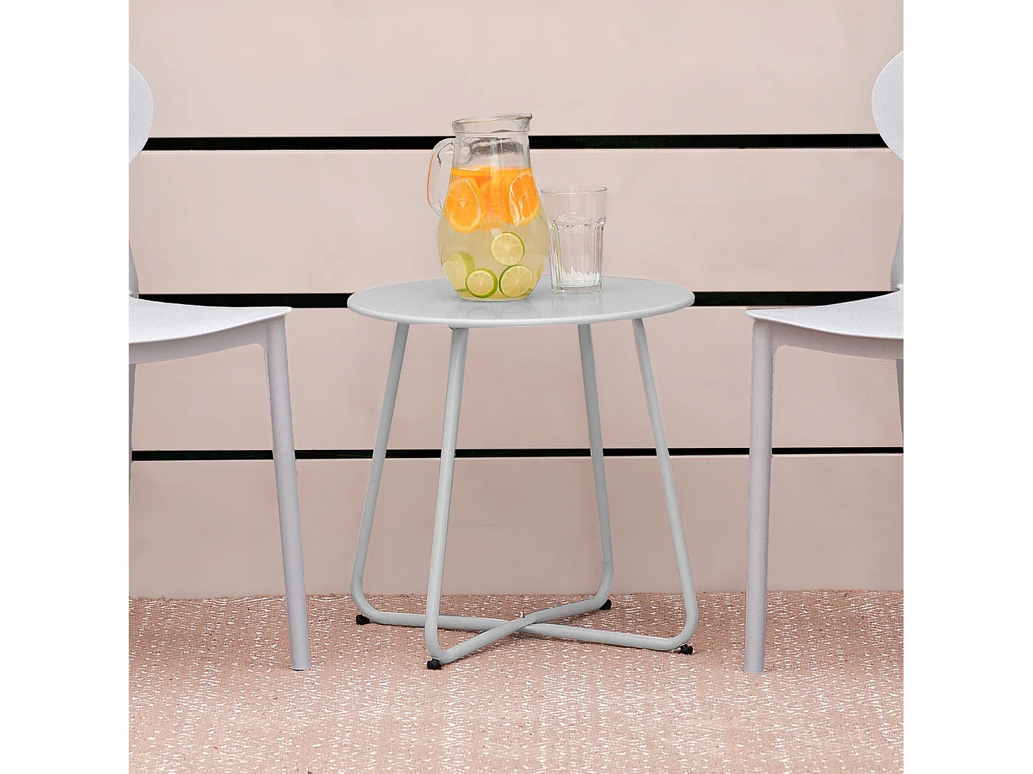 Table d'appoint 44,5x44,5x44,5 cm gris