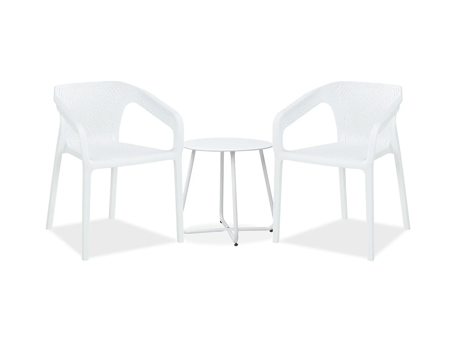 Ensemble de meubles de jardin 55x74.5x54 cm blanc