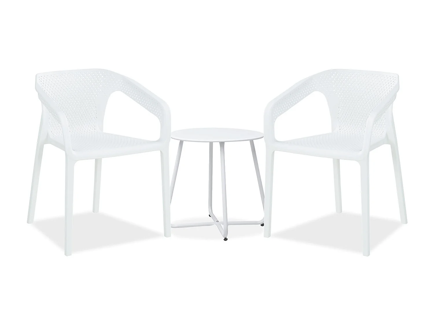 Gartenmöbel-Set 55x74,5x54 cm weiß