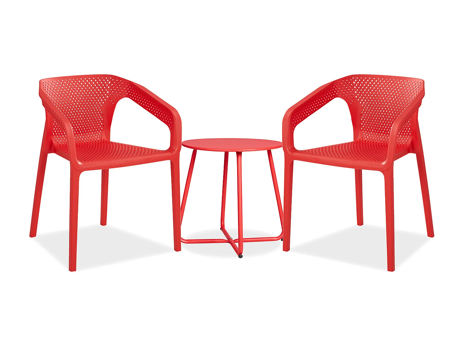 Gartenmöbel-Set rot 55x74,5x54 cm 44,5x44,5 cm