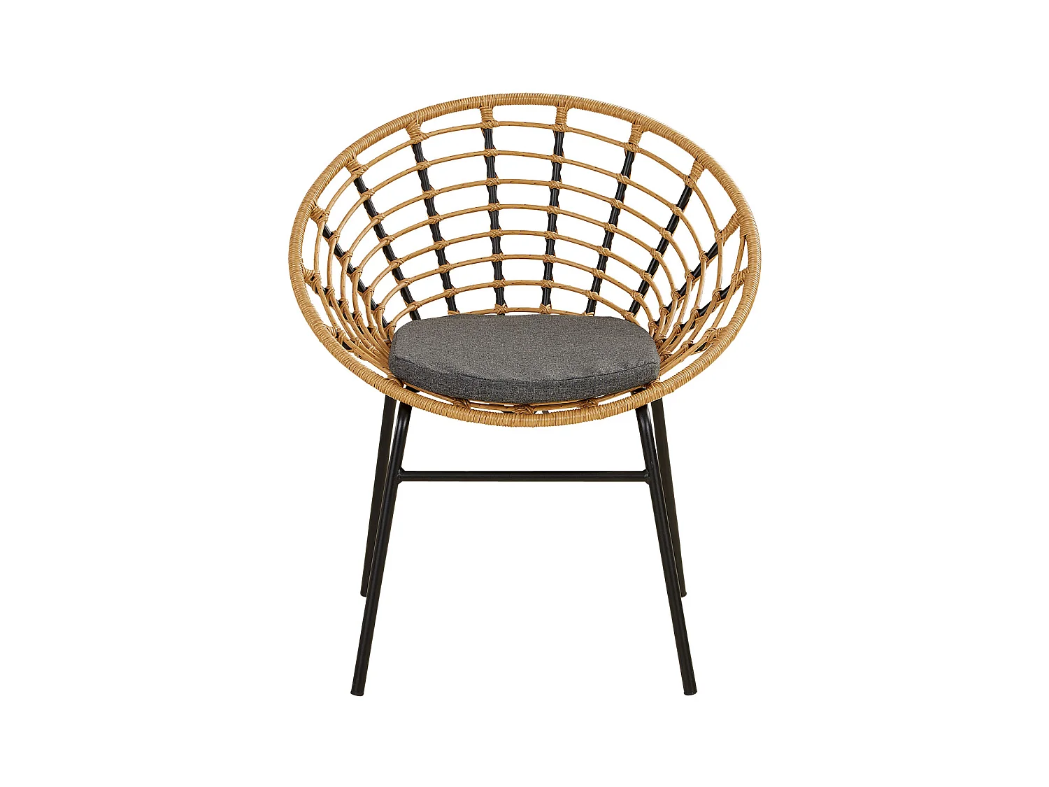 Ensemble de mobilier de jardin 68x77,5x55 cm rotin naturel