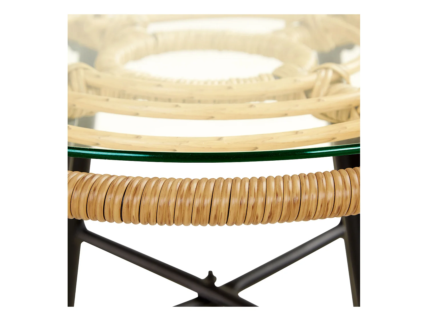 Ensemble de mobilier de jardin 68x77,5x55 cm rotin naturel