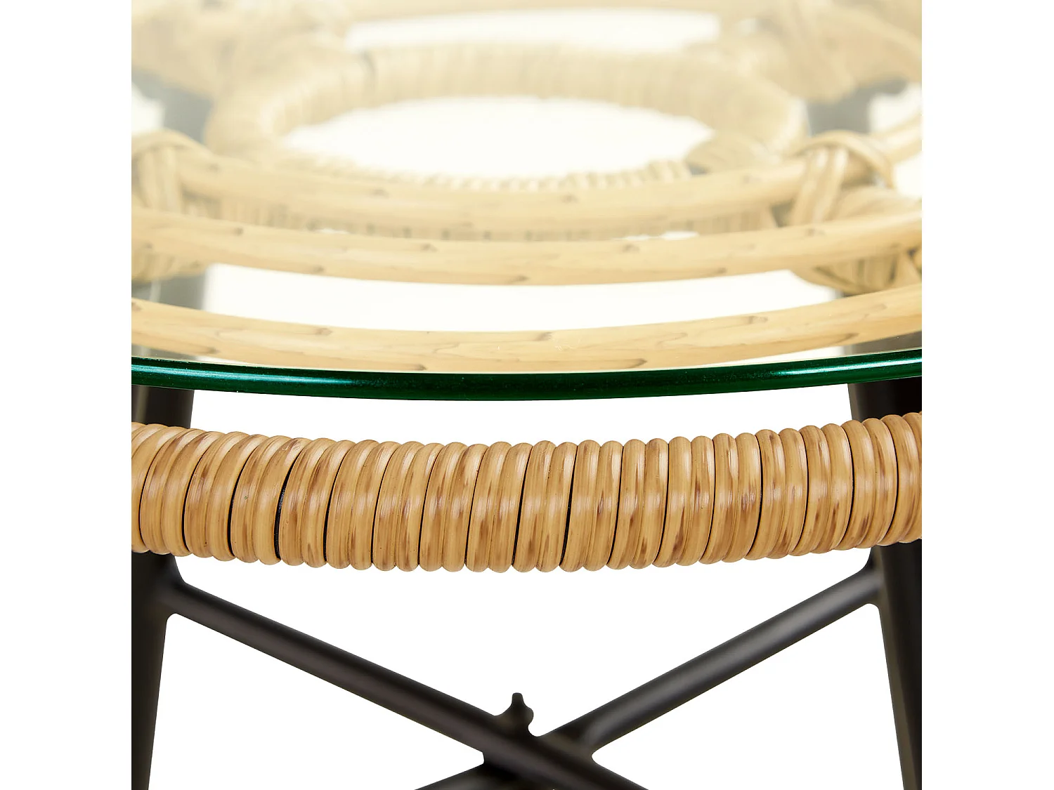 Gartenmöbel-Set 68x77,5x55 cm natürlicher Rattan