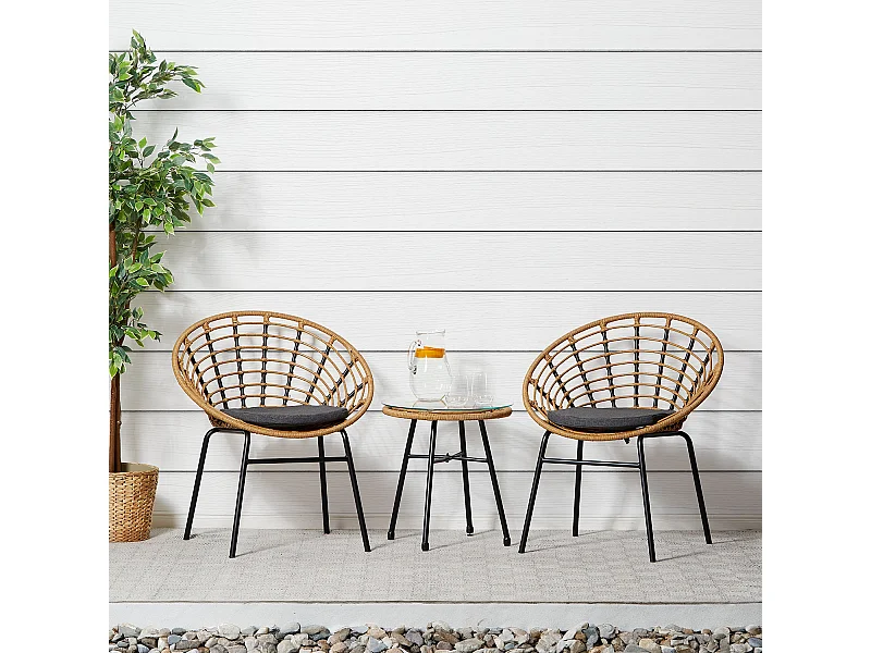 Tuinmeubelset 68x77,5x55 cm natuurlijk riet