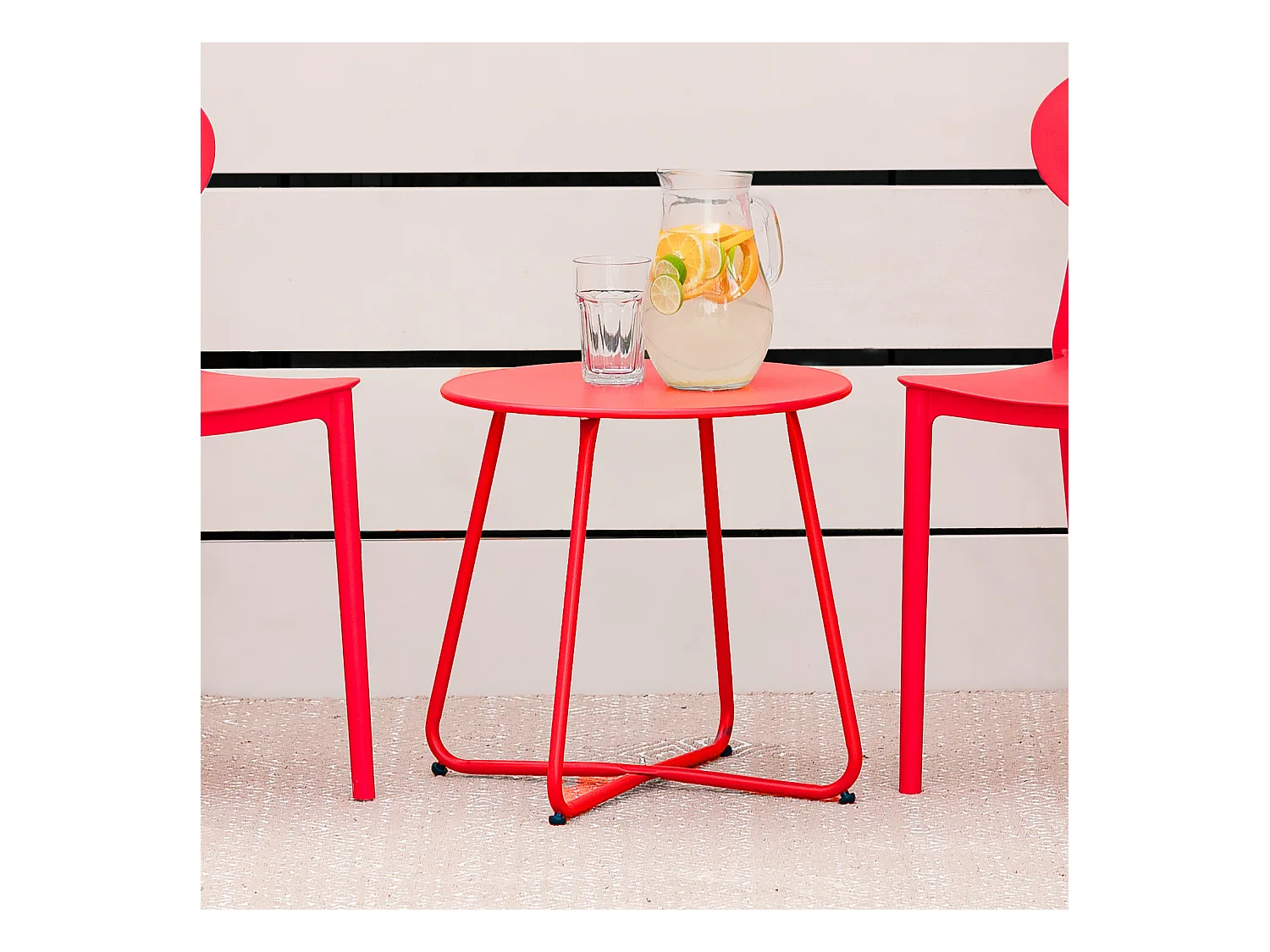 Table basse 44,5x44,5x44,5 cm rouge