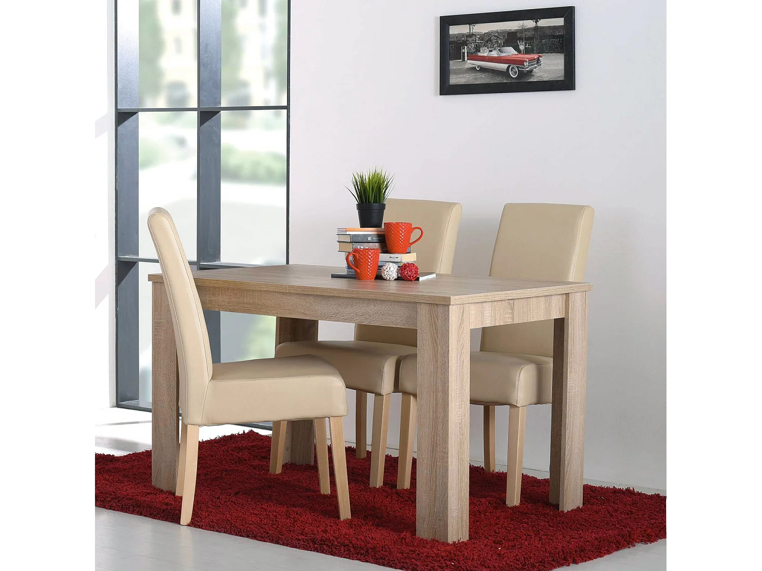 Esstisch 120x80x75 cm natur Eiche