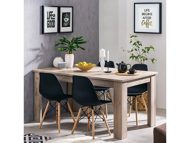 Mesa de comedor 160x90 cm Gris