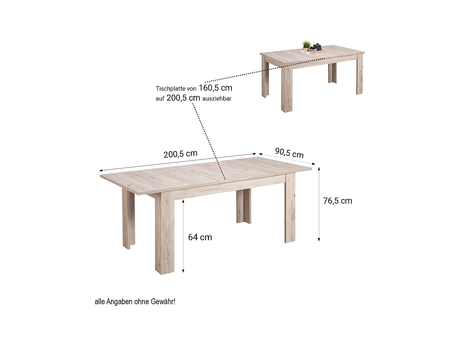 Table à Manger 160x90 cm Gris