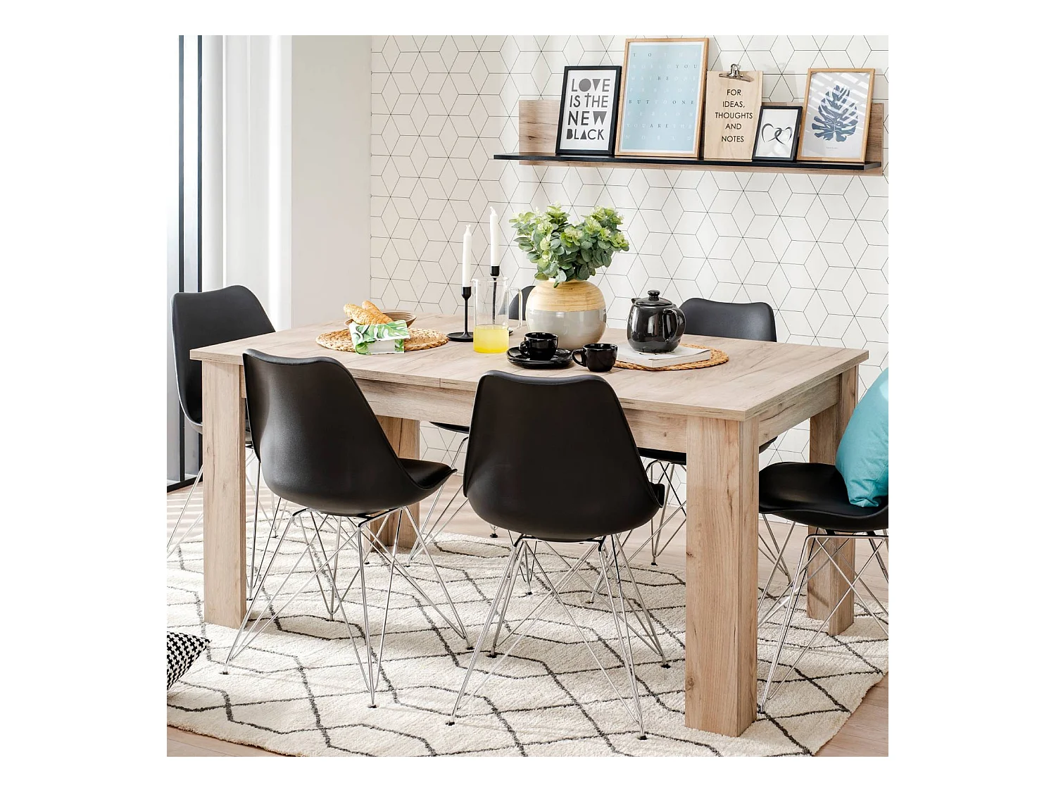 Esstisch 160x90 cm Grau