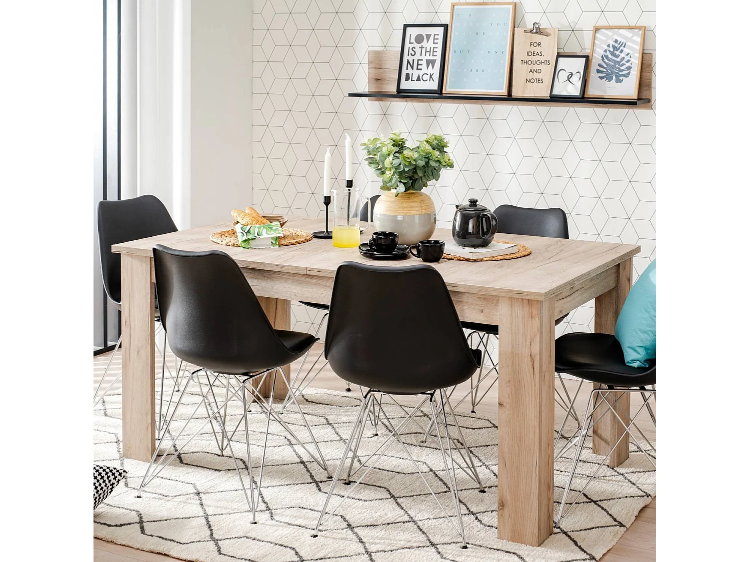 Esstisch 160x90 cm Grau