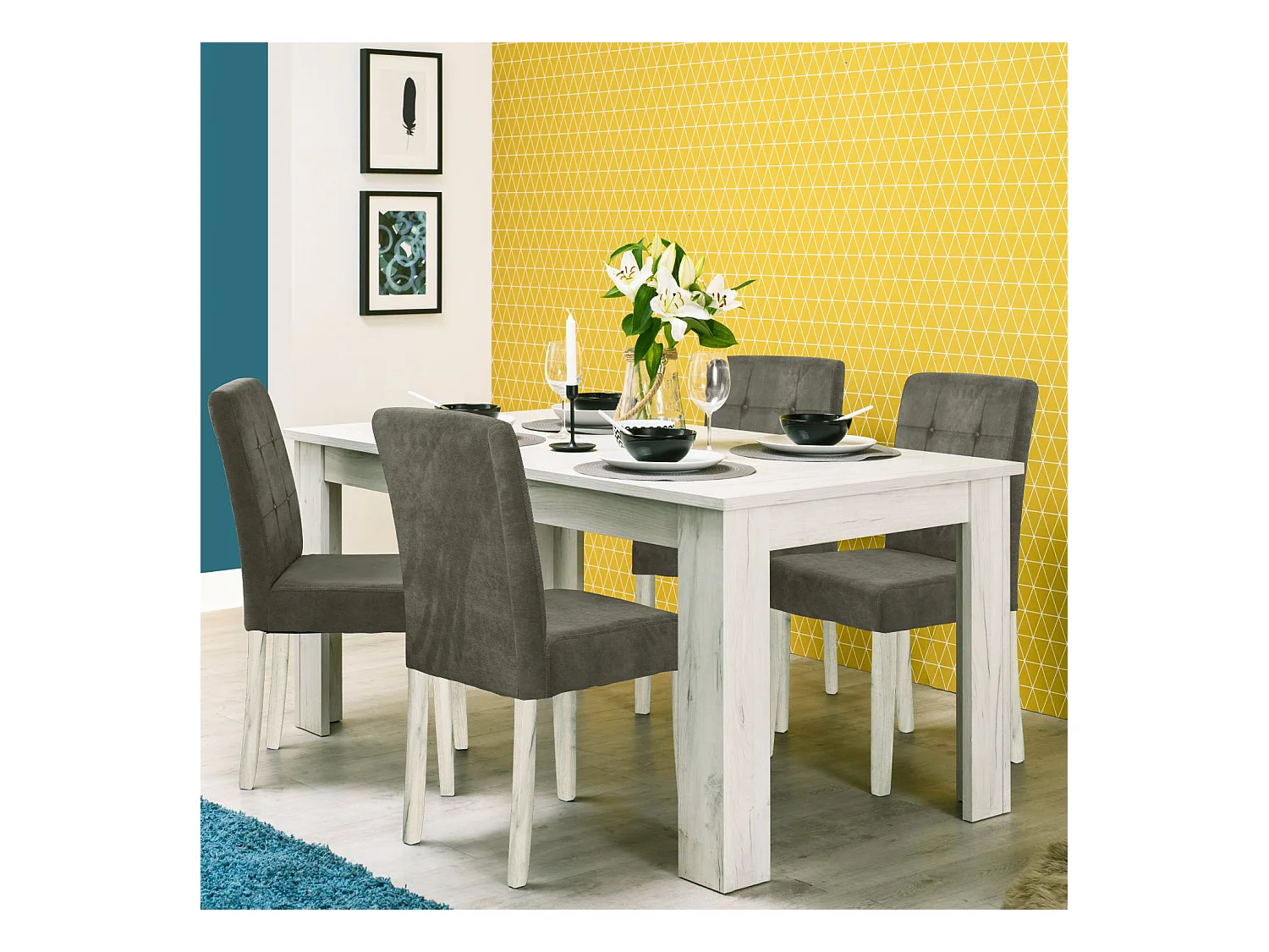 Esstisch 160x90 cm Weiß