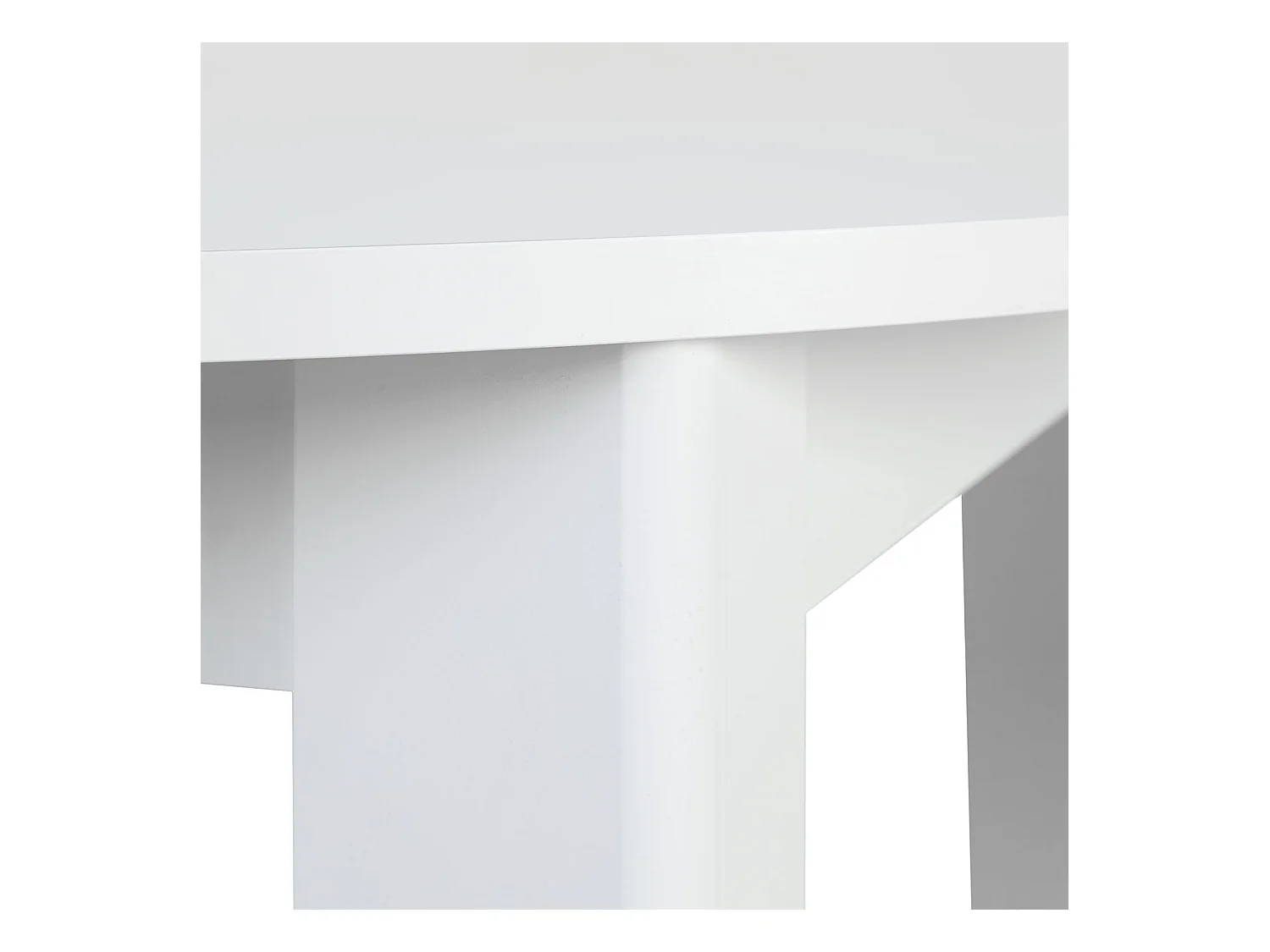 Table à manger ronde blanche 106x106x77 cm