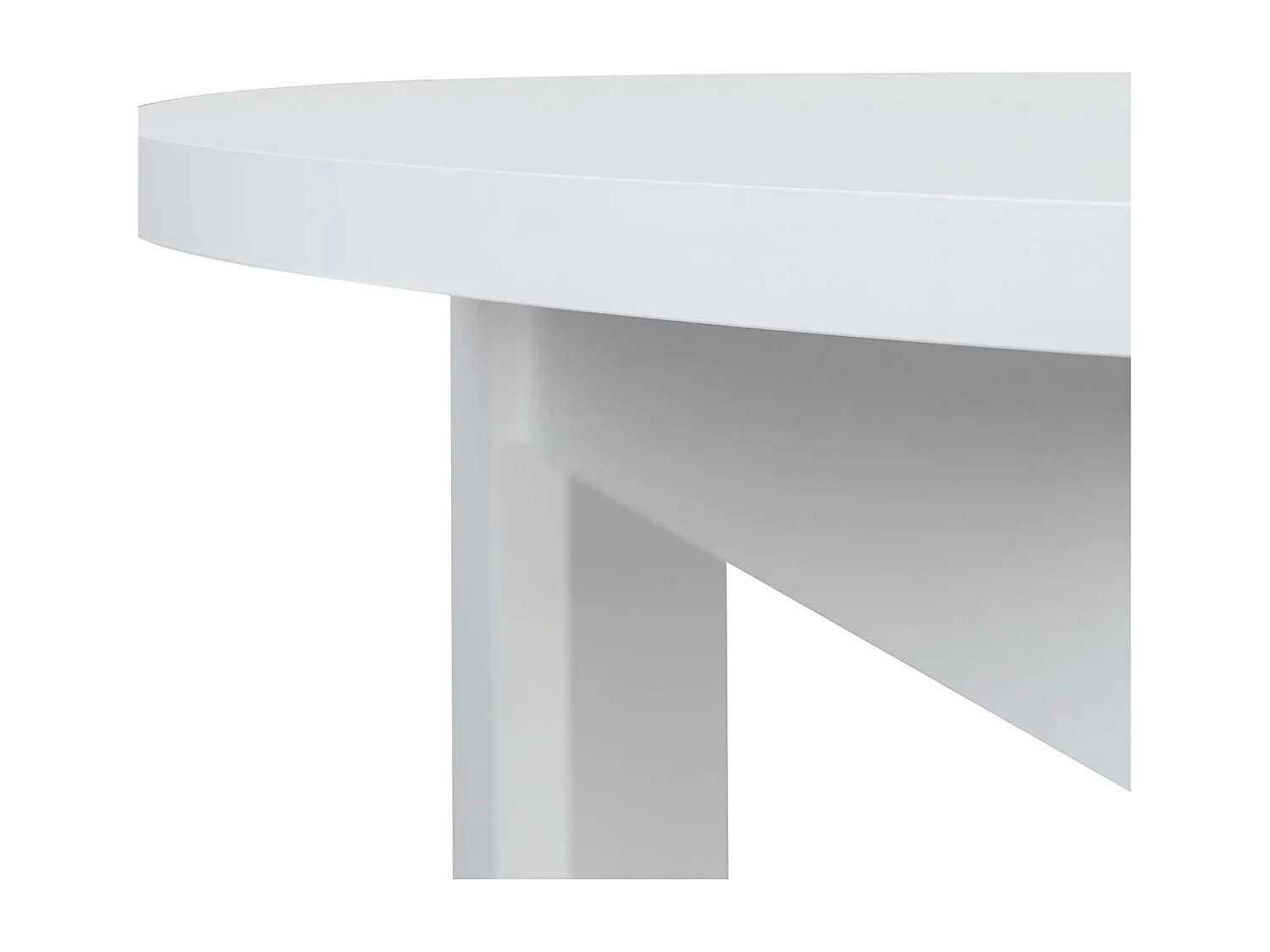 Table à manger ronde blanche 106x106x77 cm