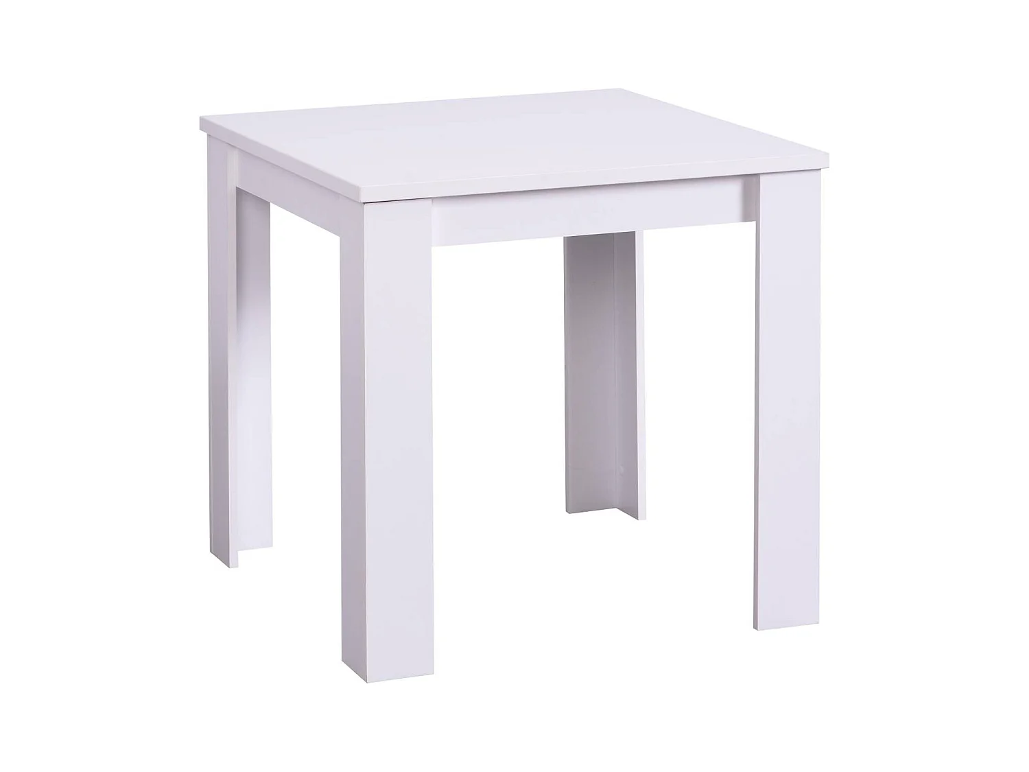 Table à manger 80x80x75 cm blanche moderne