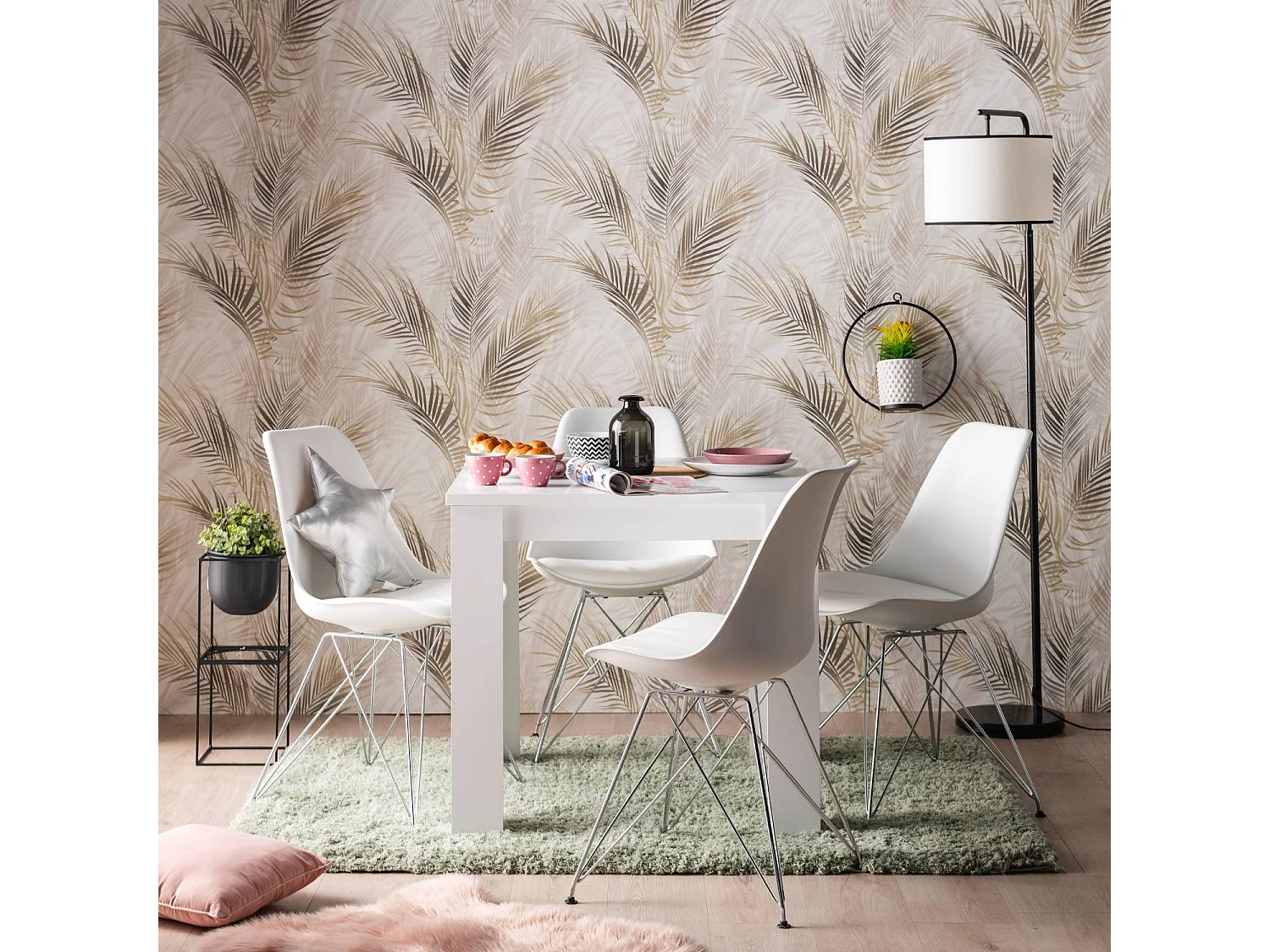 Esstisch 80x80x75 cm weiß modern