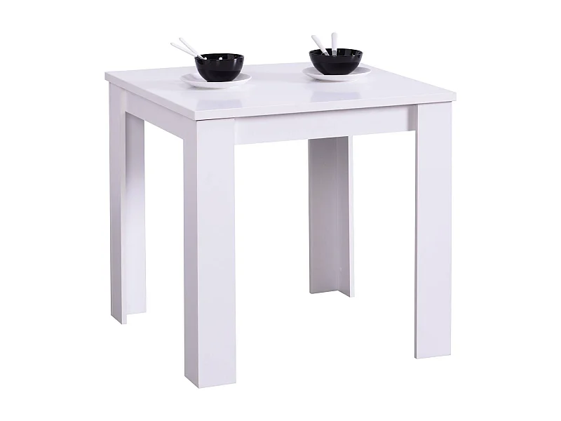 Eettafel 80x80x75 cm wit modern