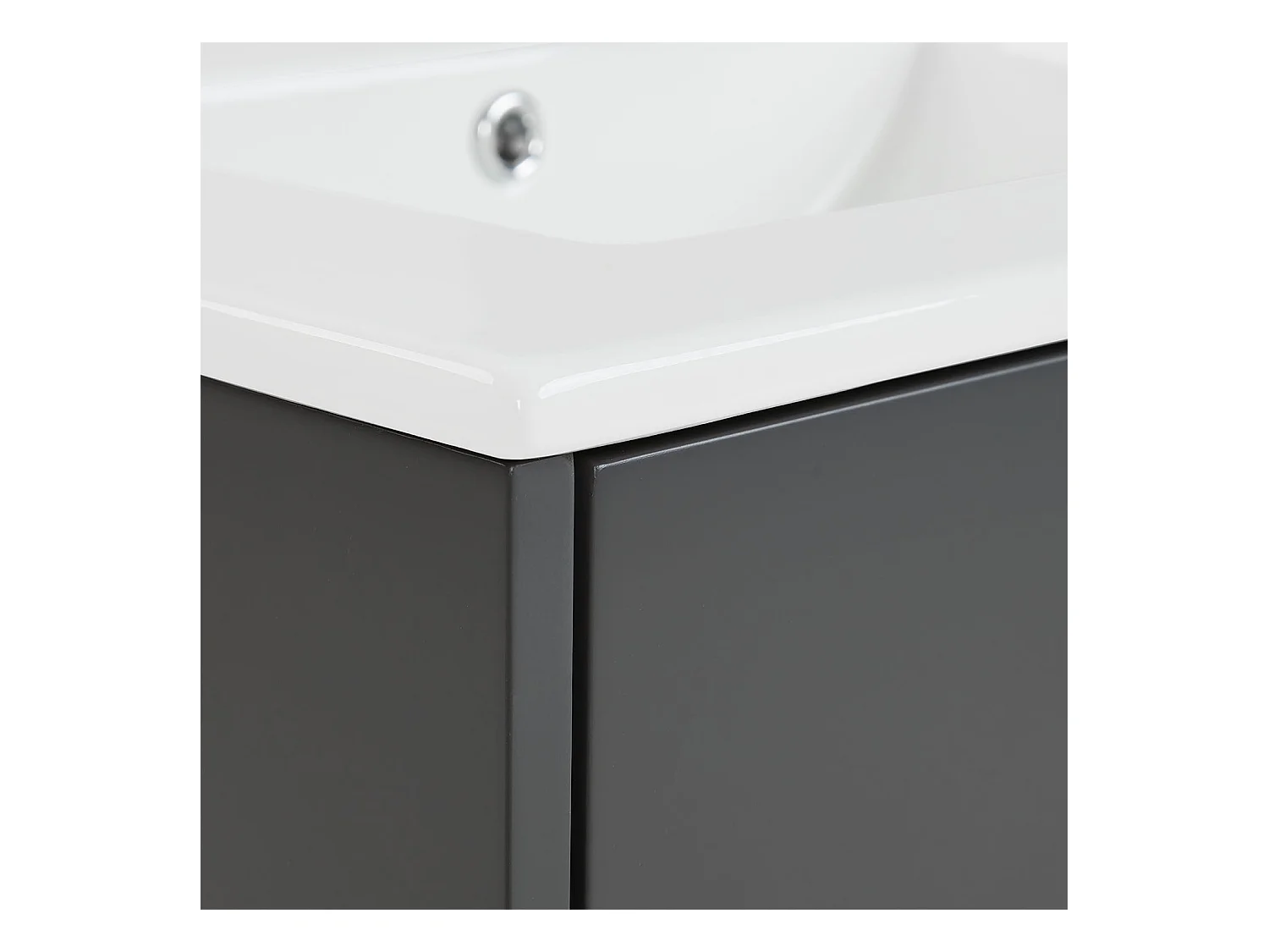 Armoire de salle de bain 61x54x47 cm gris