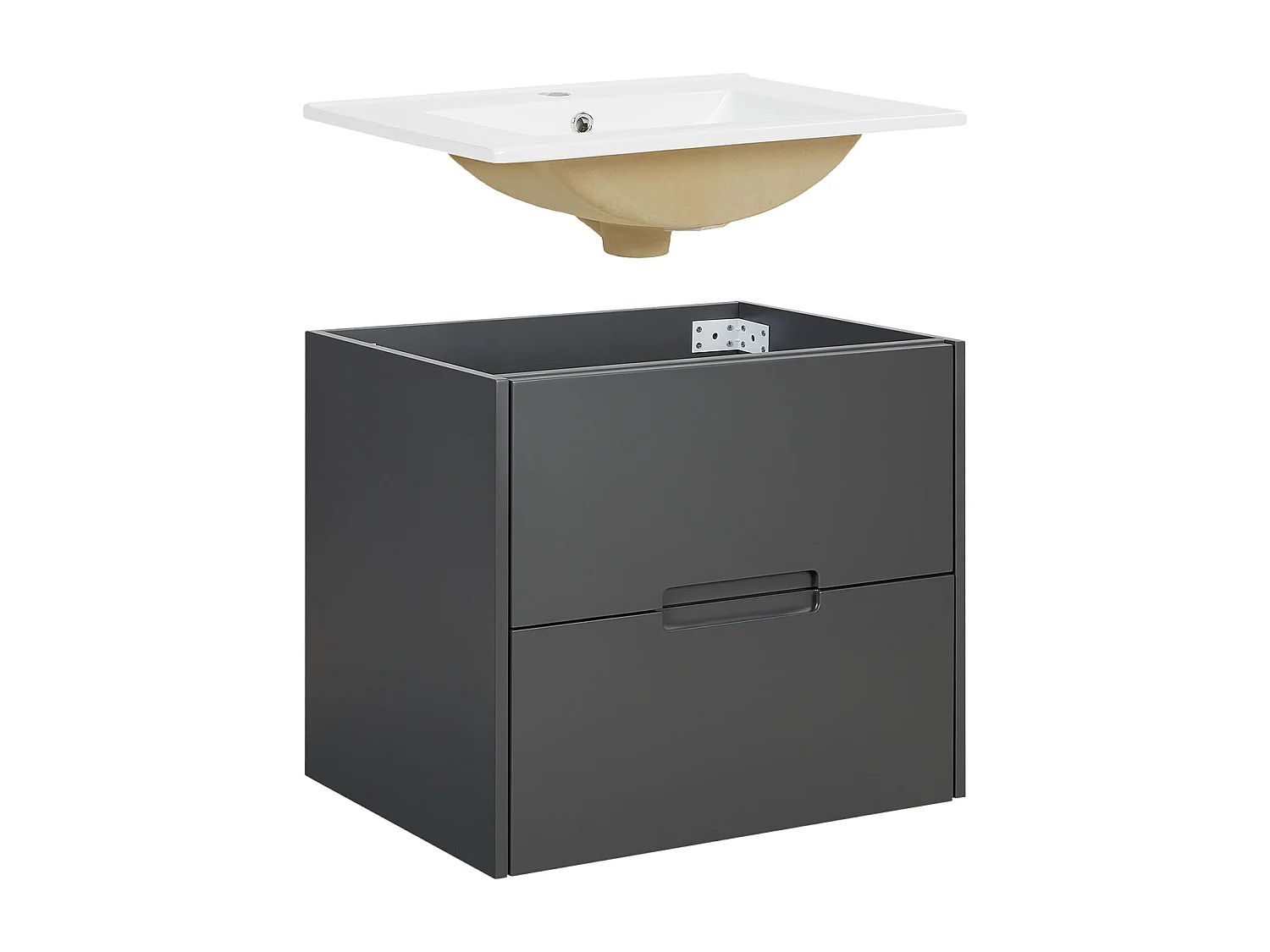 Szafka łazienkowa 61x54x47 cm szara