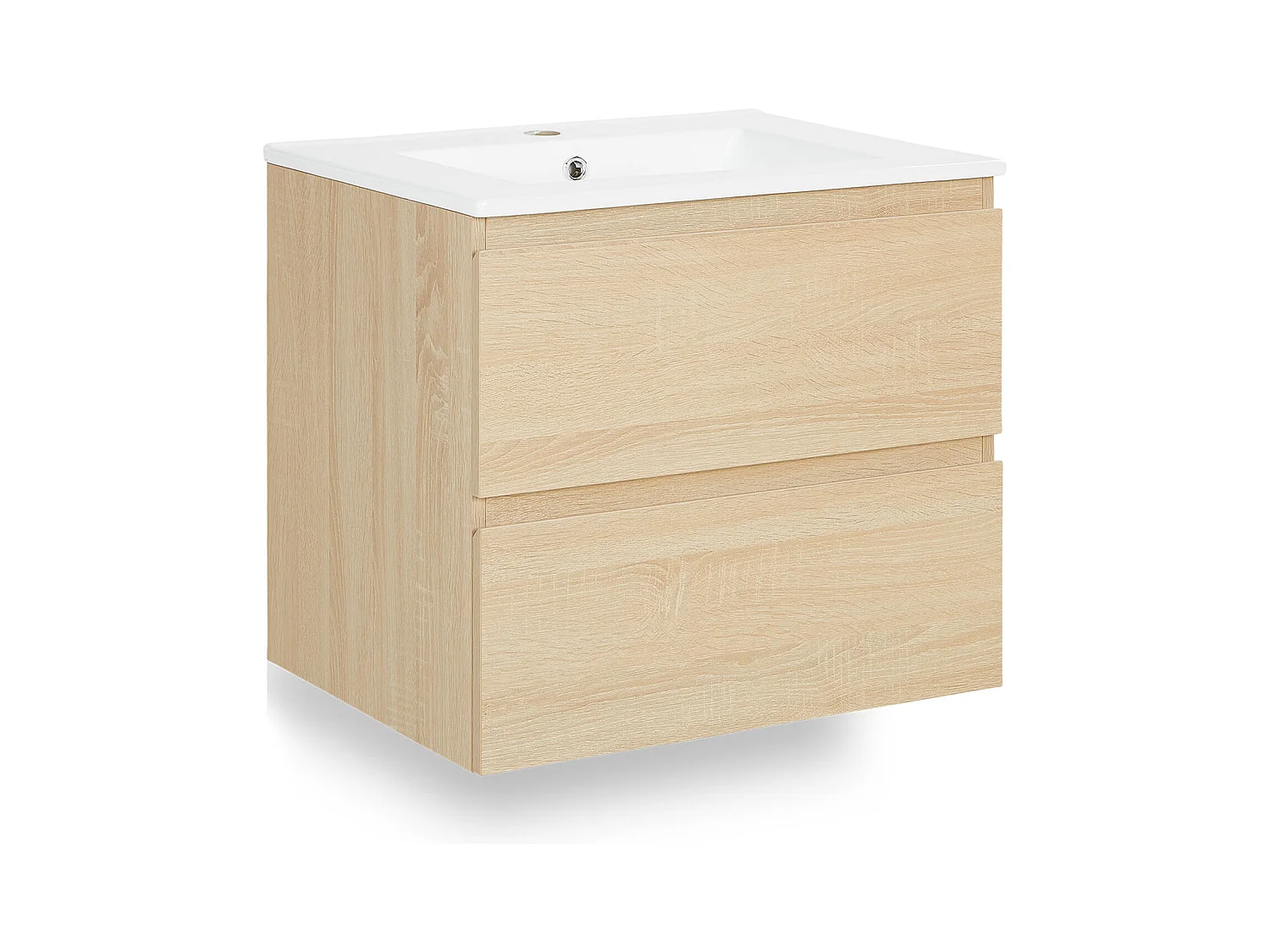 Armoire de salle de bain 61x54x47 cm chêne naturel