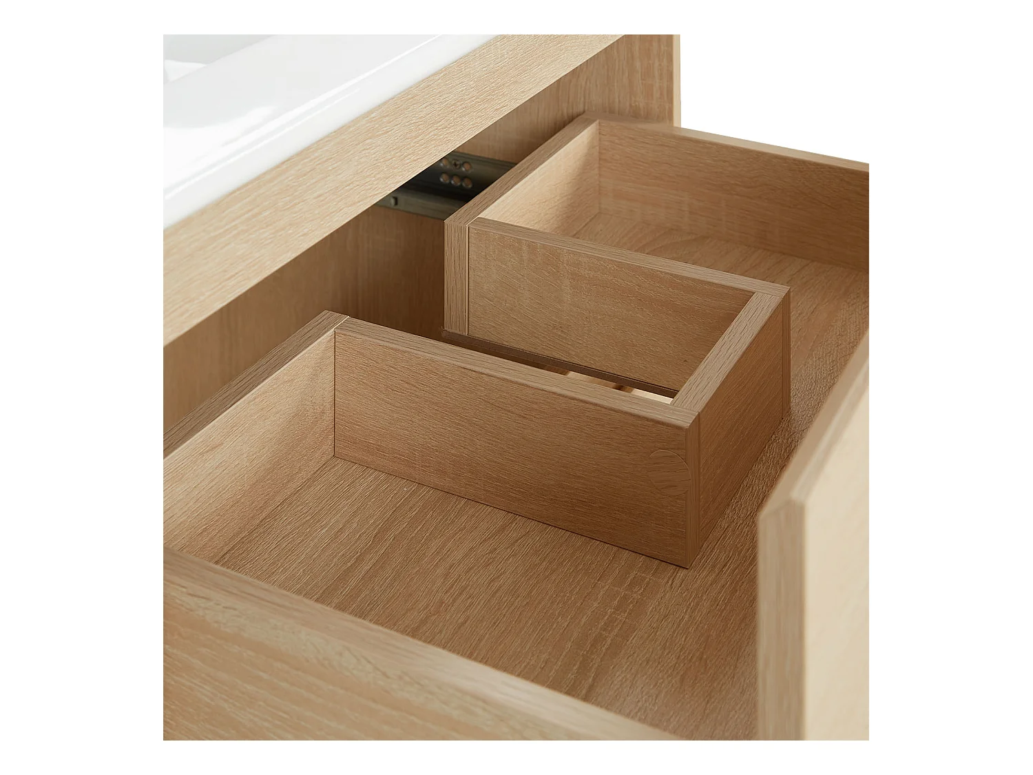 Armoire de salle de bain 61x54x47 cm bois naturel chêne