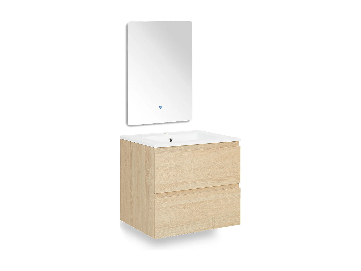 Armário de casa de banho 61x54x47 cm madeira natural Carvalho