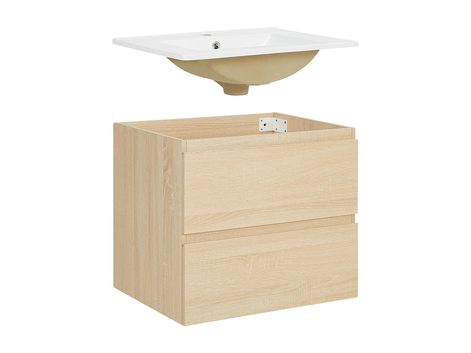 Armário de casa de banho 61x54x47 cm madeira natural Carvalho