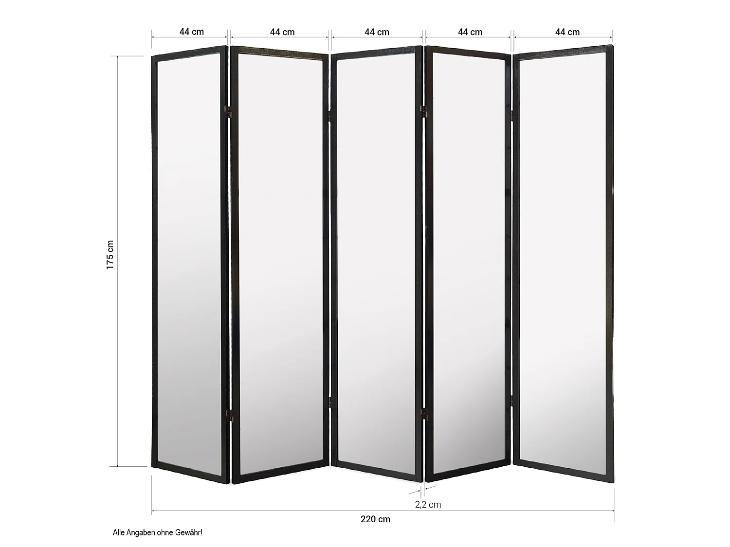 Raumteiler 179 cm weiß