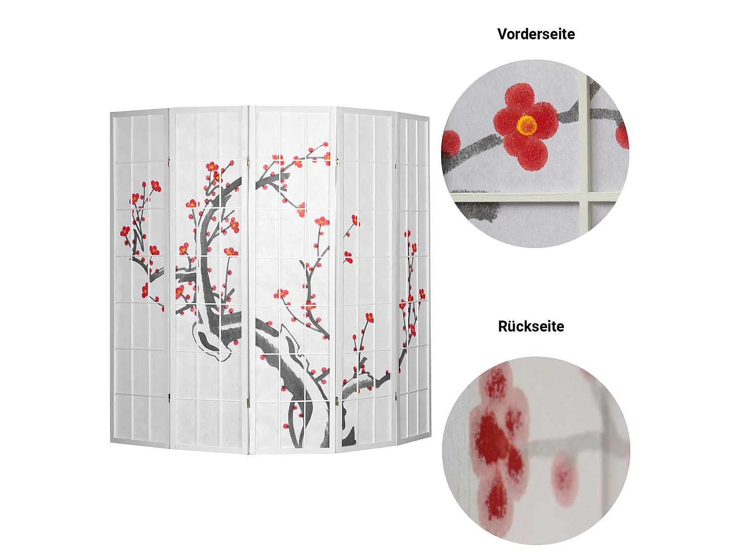 Raumteiler 179 cm weiß