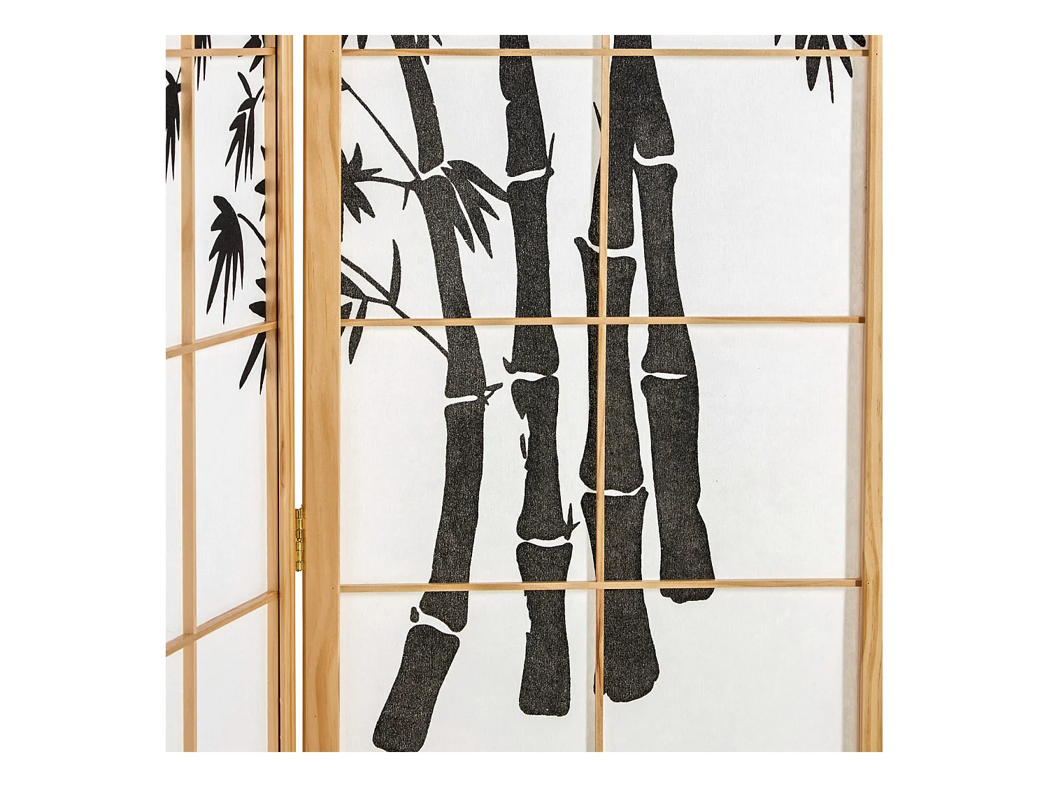 Paravent 132x2x179 cm bois naturel Shoji