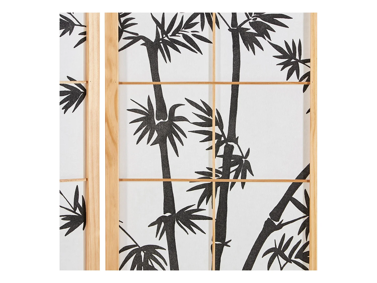 Paravent 132x2x179 cm bois naturel Shoji