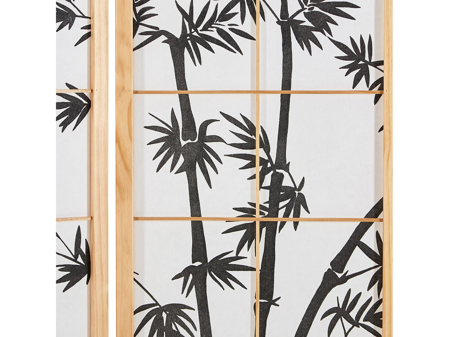 Kamerscheider 132x2x179 cm natuurlijk hout Shoji