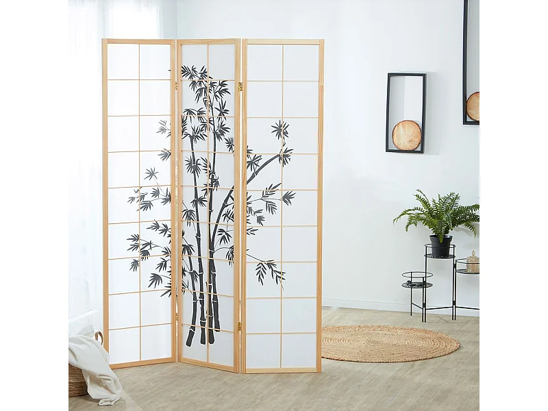 Parawan 132x2x179 cm naturalne drewno Shoji