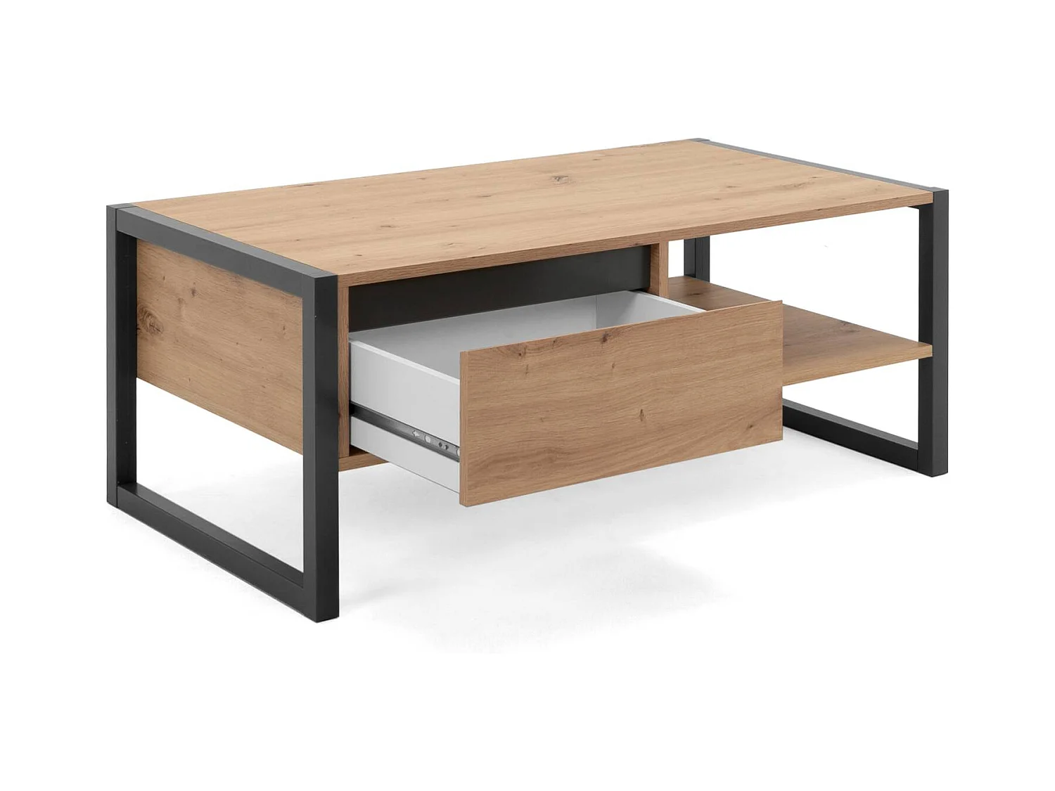 Couchtisch 100x40x55 cm Grau Natur