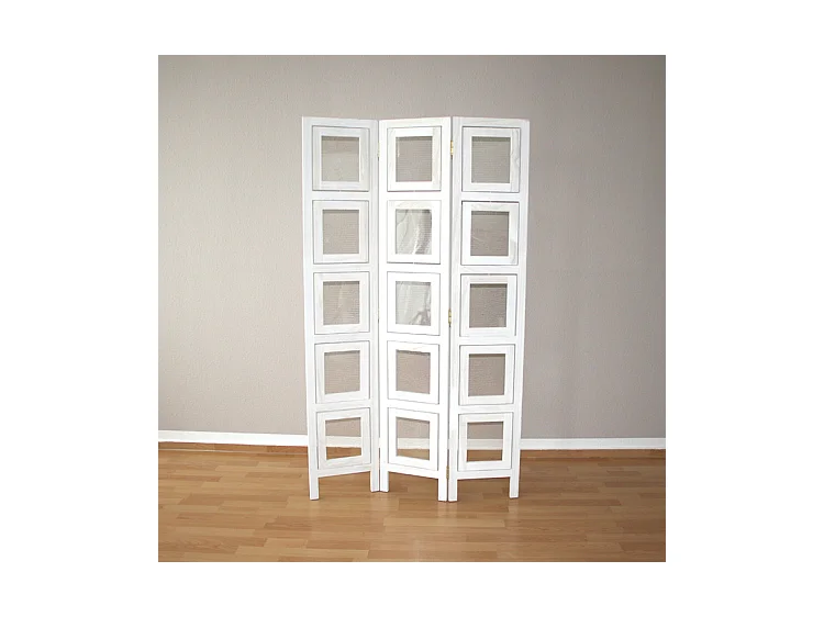 Paravent 161x93x2 cm blanc