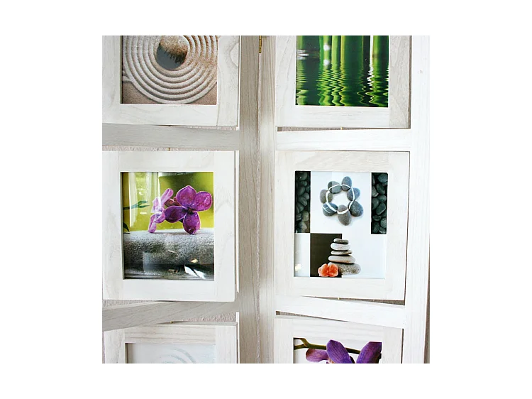 Paravent 161x93x2 cm blanc