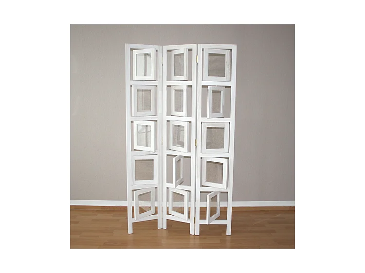 Paravent 161x93x2 cm blanc