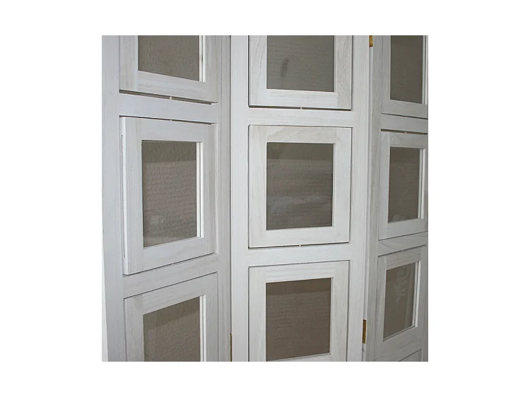 Paravent 161x93x2 cm blanc