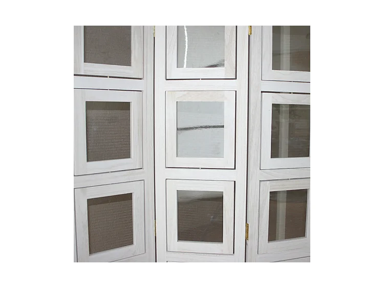 Paravent 161x93x2 cm blanc