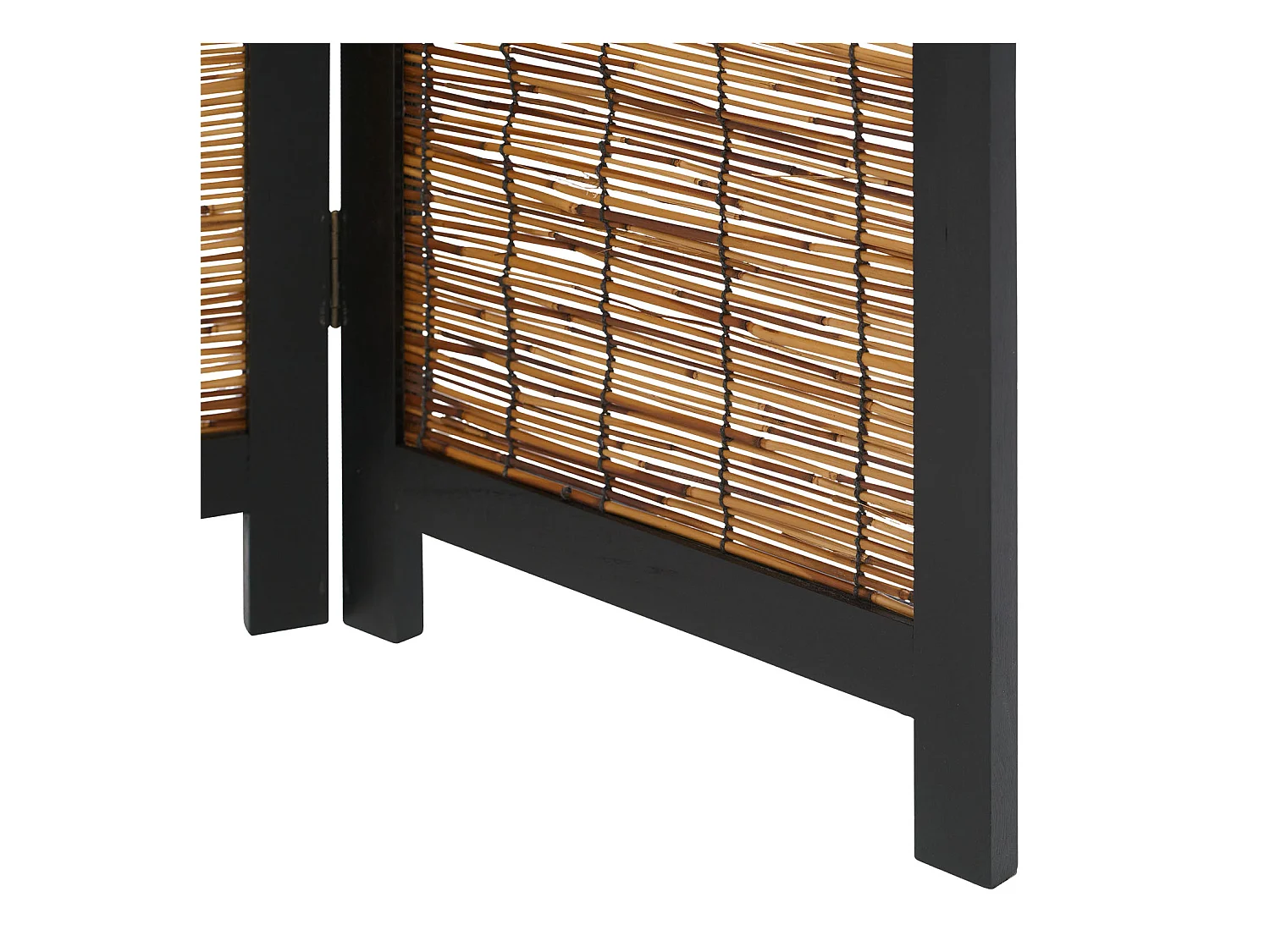 Paravent 170x120x2 cm Noir Saule