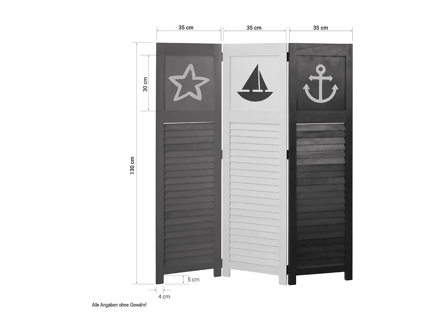 Kamerscheider 130x105x1,7 cm zee