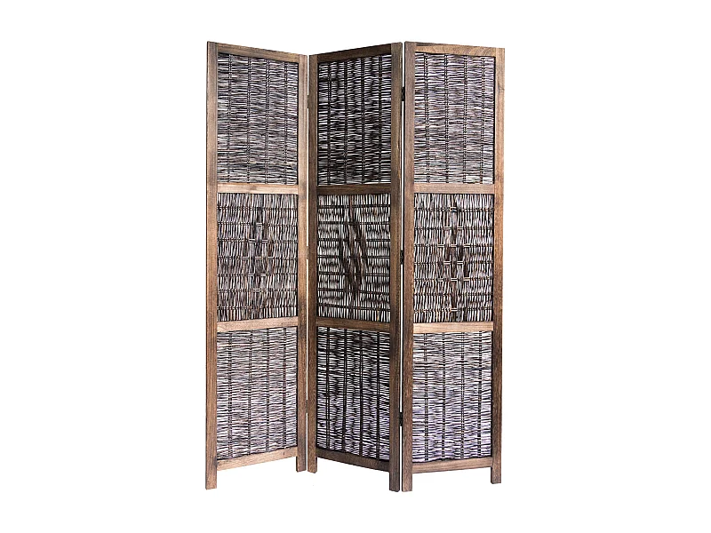 Ruimteverdeler 170x120x2 cm bruine houten scheidingswand