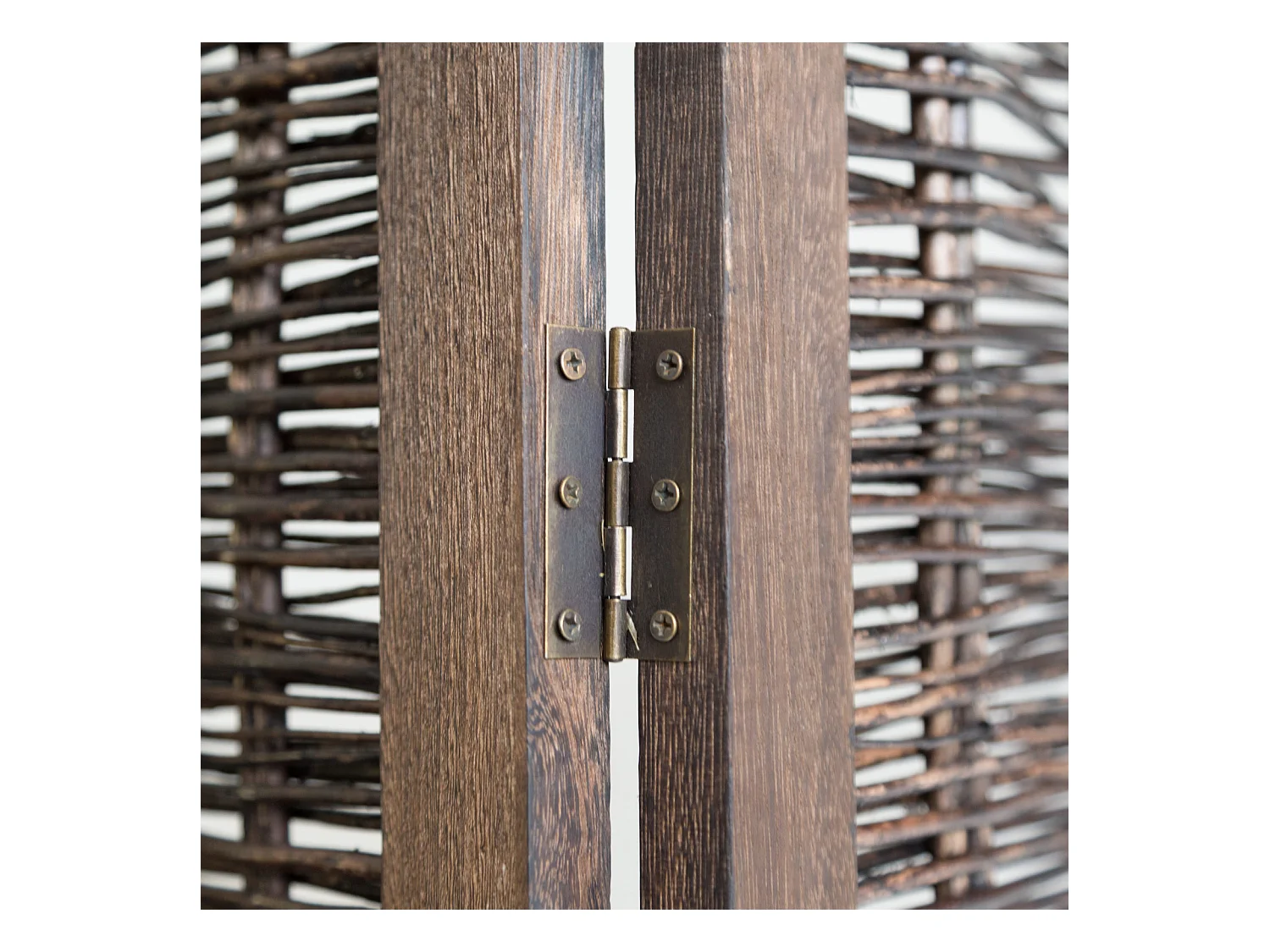 Séparateur de pièce 170x120x2 cm cloison en bois marron