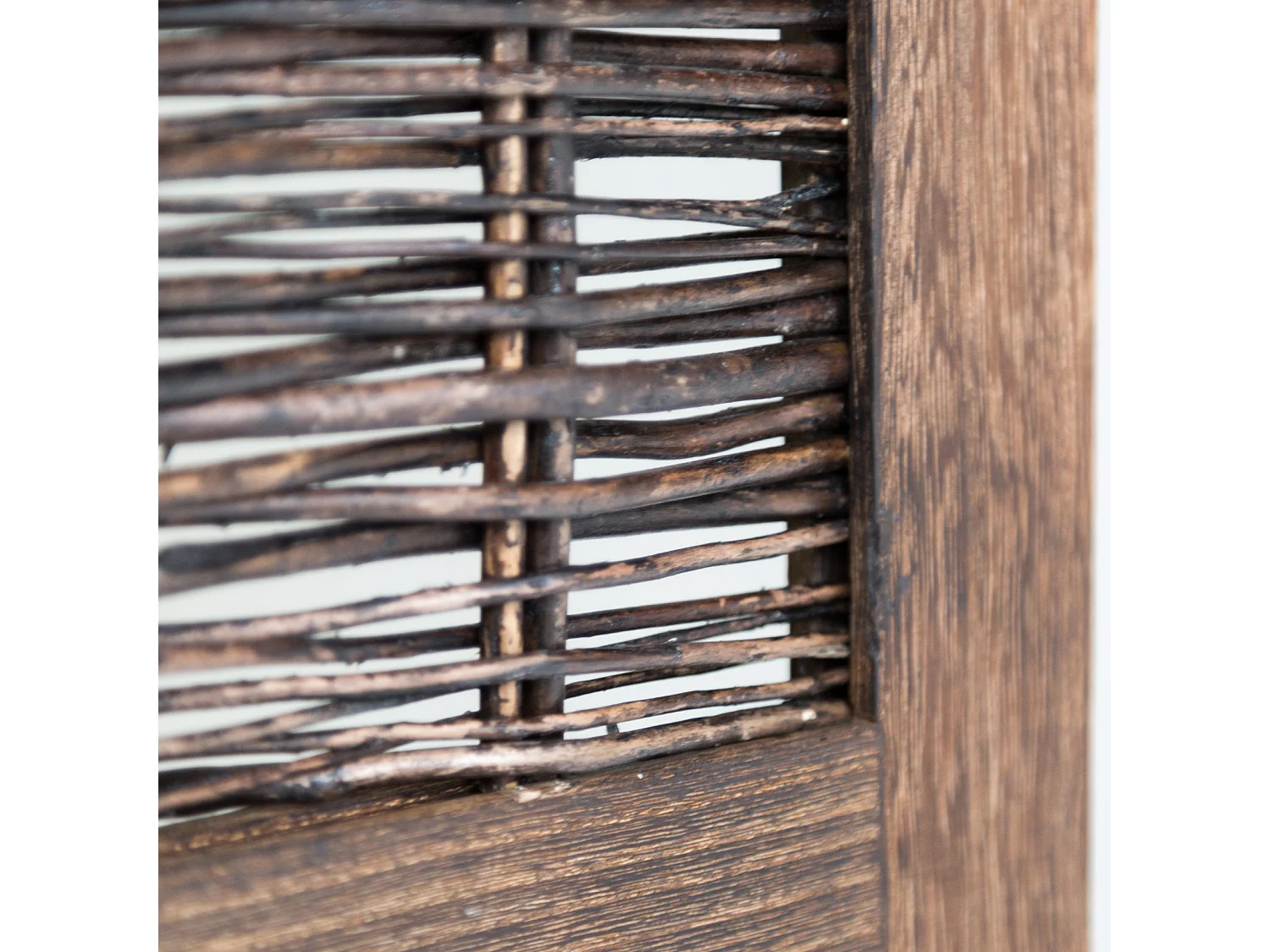 Separé 170x120x2 cm parete divisoria in legno marrone