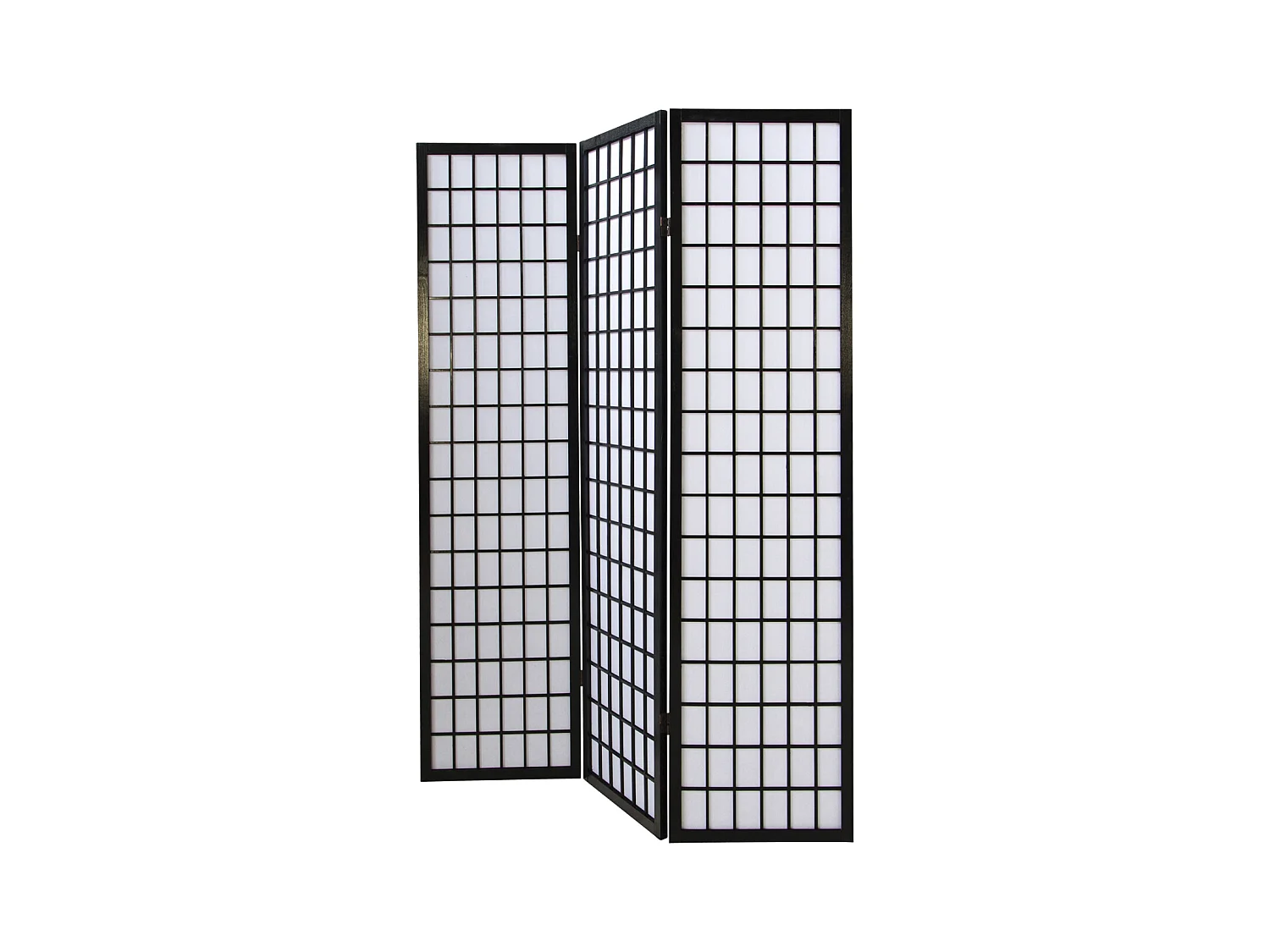 Paravent 175x132x2,2 cm noir Shoji