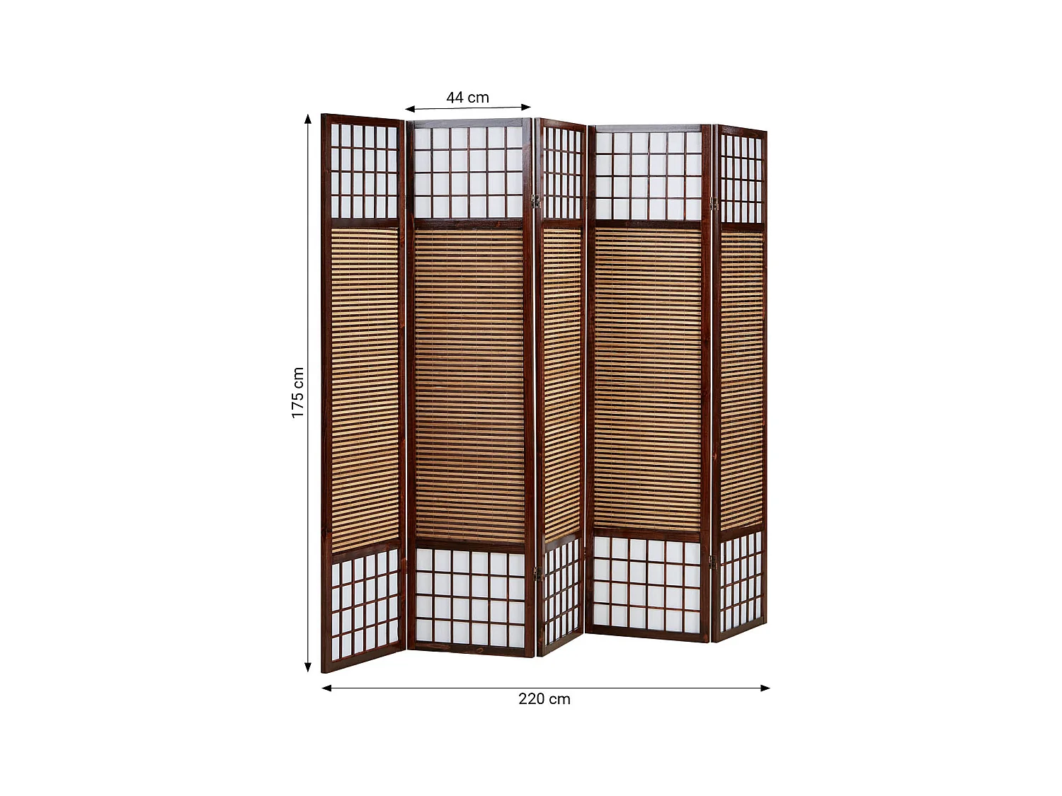 Kamerscheiding 220x2,2x175 cm donkerbruin