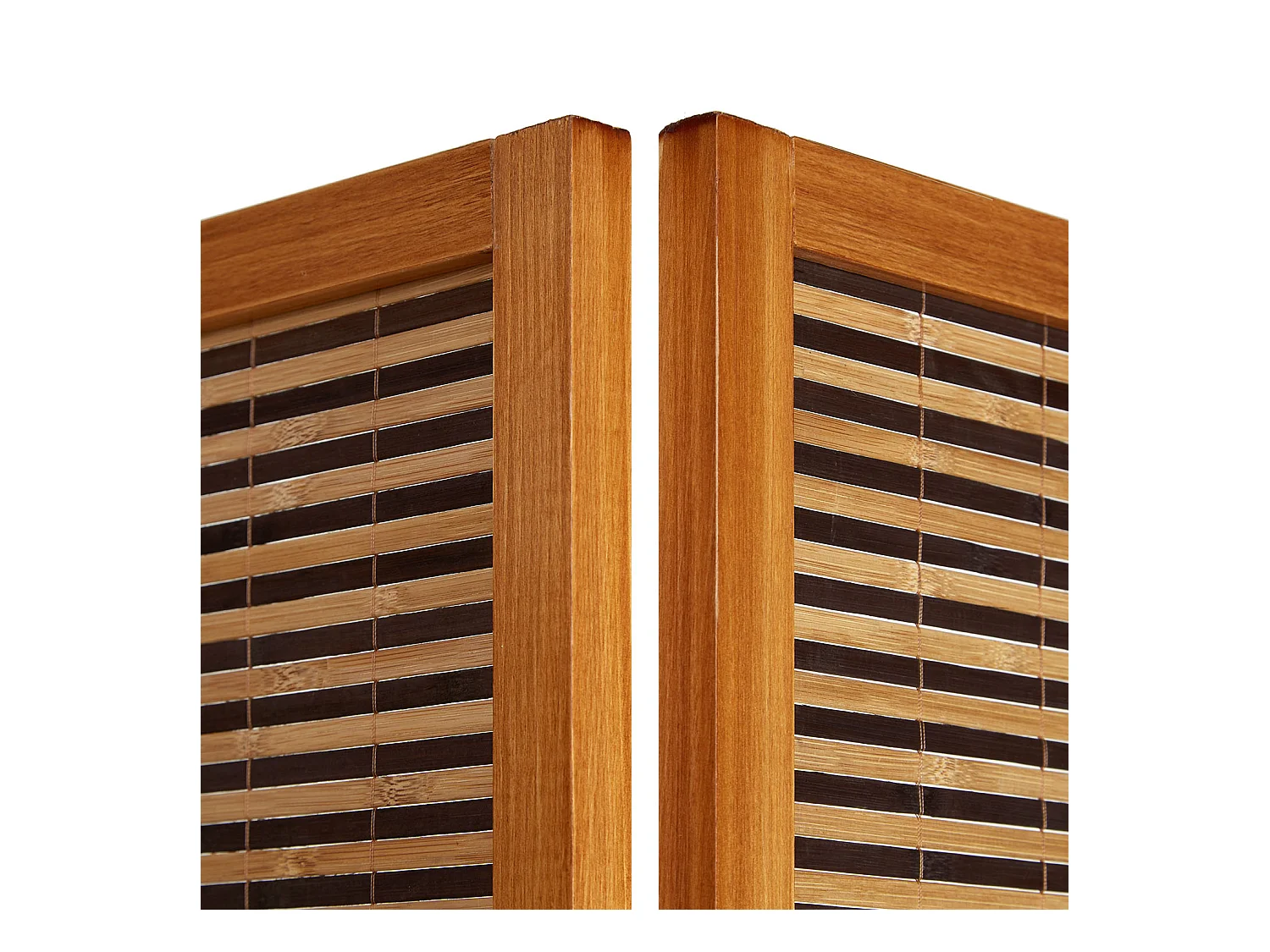 Paravent 120x200x1.8 cm Marron Bambou